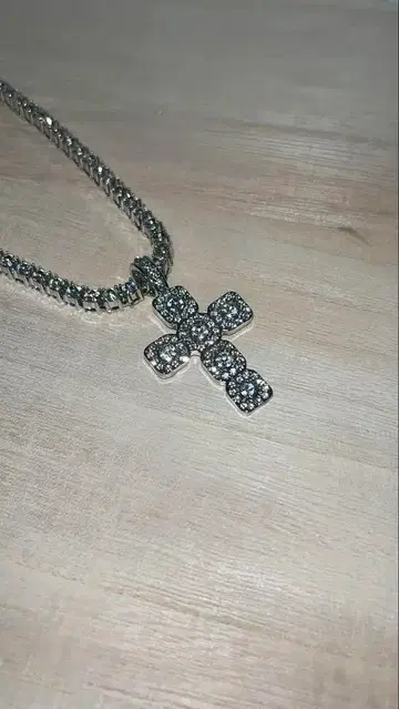 크로스 펜던트 다이아몬드 모이사나이트 펜던트 탑