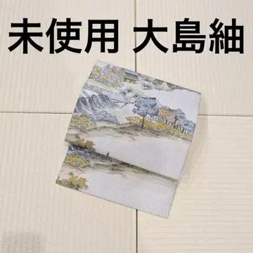 미사용 오시마 명주 무늬 염색 후쿠로 오비