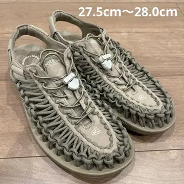 컨디션 최상 KEEN 아웃도어 샌들 그레이 뜨개질 디자인