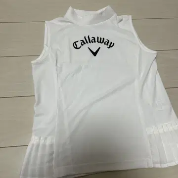 Callaway 여성용 슬리브리스 셔츠 화이트