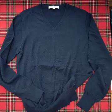 [ UNITED ARROWS ] 하이 게이지 울 V넥 니트