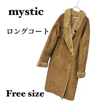 mystic 미스틱 무스탕 롱 코트 Free size 카멜