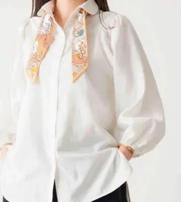씨마리 cccmalie 둥근 카라 반팔 블라우스 white 화이트