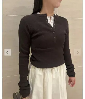 새상품 Mila Owen 헨리넥 시어 리브 니트 풀오버