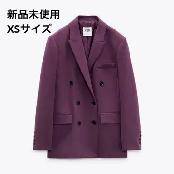 ZARA 매스큘린 블레이저 자켓 보라색 퍼플