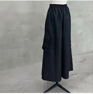 Lig. 리그 도트 와이드 카고 팬츠 블랙