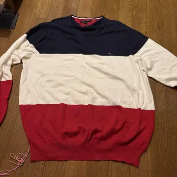 TOMMY HILFIGER 보더 니트 스웨터 XXL