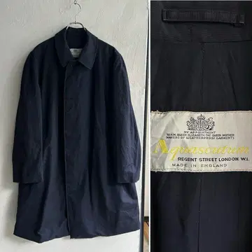 잉글랜드제 80S Aquascutum 스텐카라 코트 네이비