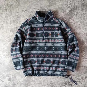 90s Eddie Baueur EBTEK 하프 지퍼 플리스 풀오버