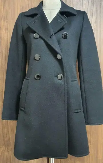 Blenheim 브렌헤임 더블 체스터 코트 100% 울 36 블랙