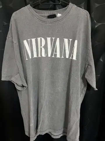 NIRVANA 그레이 T셔츠 엔젤 프린트