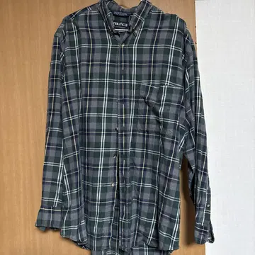 nautica 그린 계열 체크 긴팔 플란넬 셔츠 L/G
