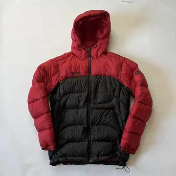 마모트 750 필 다운 파카 후디 L 빨간색 블랙 자켓