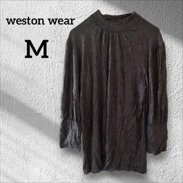 1점 한정 weston wear 블랙 반소매 터틀넥 상의 M