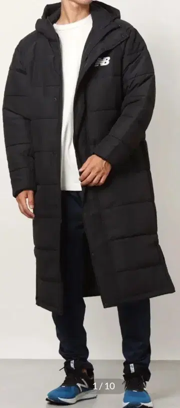 [ 새상품 미사용 ] 뉴발란스 벤치 코트 남성용 L 블랙