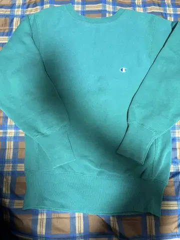 90s Champion Reverse Weave 맨투맨 S 터콰이즈