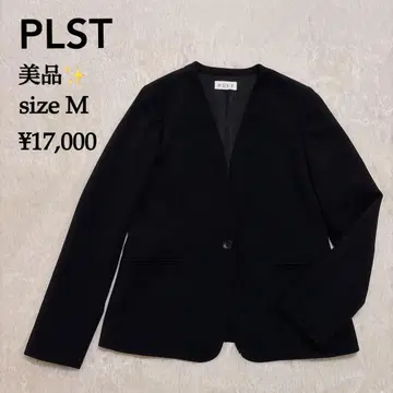 새상품급 PLST 프리미엄 옥스 칼라리스 자켓 노카라 블랙