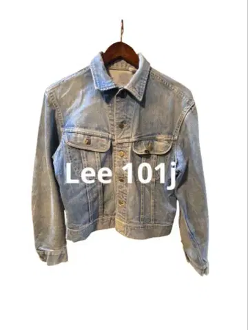 레어 70s-80s 리 101j 데님 자켓 유니온 티켓 고양이 눈