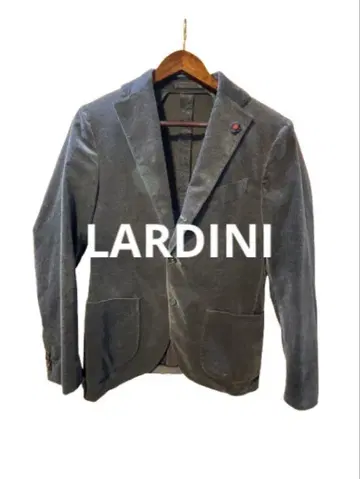 LARDINI 네이비 벨로아 테일러드 자켓 46 REG