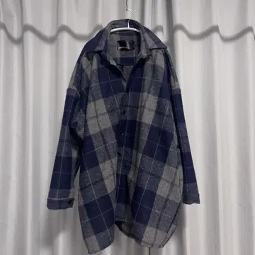 minsobi 빅 실루엣 울 체크 셔츠