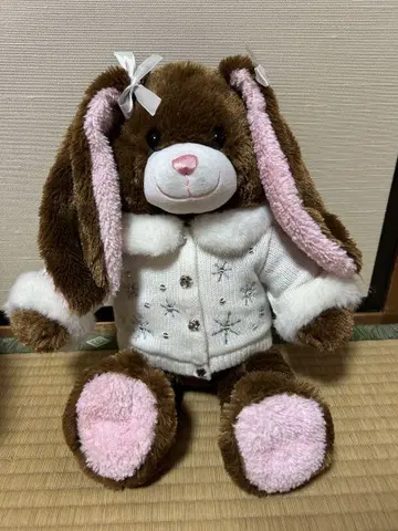 포근한 포옹을 담은 토끼 봉제 인형