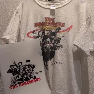 THE BOHEMIANS T셔츠 화이트 ( M ) & 클리어 파일 2세트