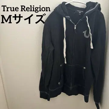 트루릴리젼 [ M ] 블랙 후드티 후드 부착 블랙 컬러 남성용
