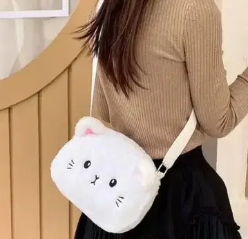 고양이 얼굴 디자인 숄더백
