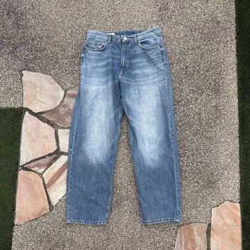 ZARA 와이드 데님 라이트 블루 EUR40 워시 가공