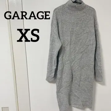 GARAGE [ XS ] 터틀넥 니트 원피스 그레이 겨울 의류 귀여운