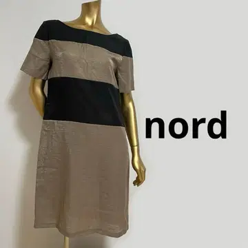 [ 3851 ] nord 린넨 바이컬러 원피스 L