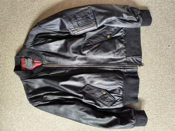 가죽 MA-1 플라이트 자켓 블랙