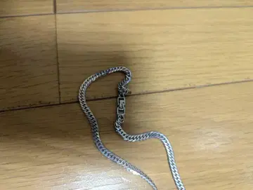 실버 925 로듐 가공 6면 더블 목걸이 50cm 새상품급입니다