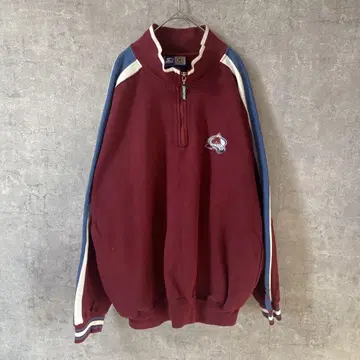 NFL STARTER 하프 지퍼 맨투맨 트레이닝복 라인 자수 L