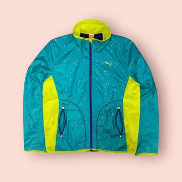 00s PUMA 도트 무늬 나일론 자켓 퍼 좋은 배색