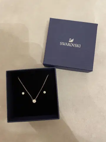 Swarovski 목걸이 귀걸이 세트