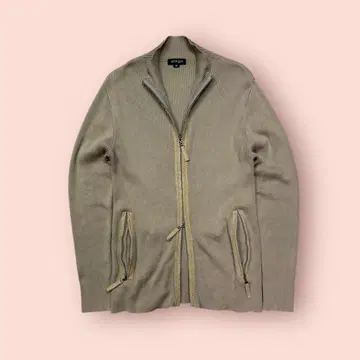 90s 00s allegri 드라이버 니트 더블 지퍼 기믹