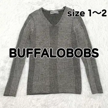 새상품급 BUFFALOBOBS 버팔로 밥스 니트 스웨터 긴팔 그레이