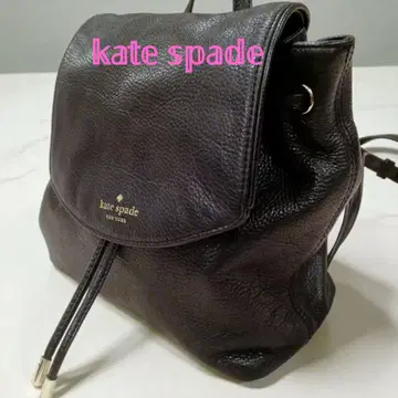 [ 인기 ] kate spade 블랙 주름 가죽 복조리 백팩