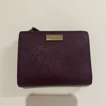 [ kate spade ] 접이식 지갑 와인 레드 미니 지갑