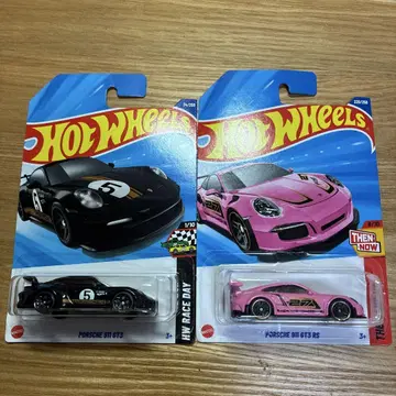 핫휠 포르쉐 911 GT3 RS 핑크 블랙 L 모듬 2대