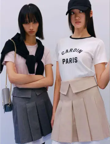 새상품 FRAYI.D pierre cardin 셔츠 레이어드 턱 스커트