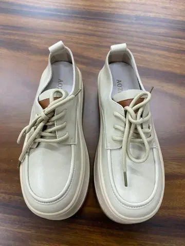 AOZBILE 베이지 통굽 로퍼 24cm