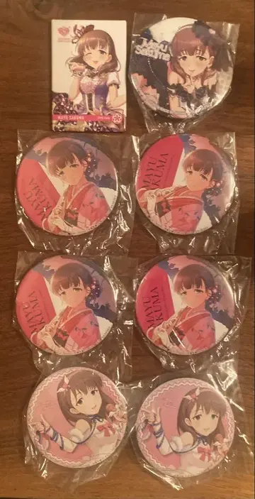 미사용 신데렐라 걸스 사쿠마 마유 SEGA GIGO 캔뱃지 8개