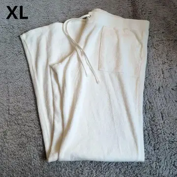 쥬시 꾸뛰르 파일 원단 팬츠 XL 화이트