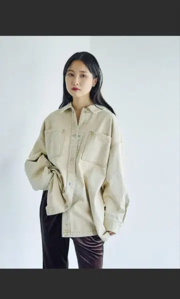 렙심 프린지 패치 Big 데님 셔츠