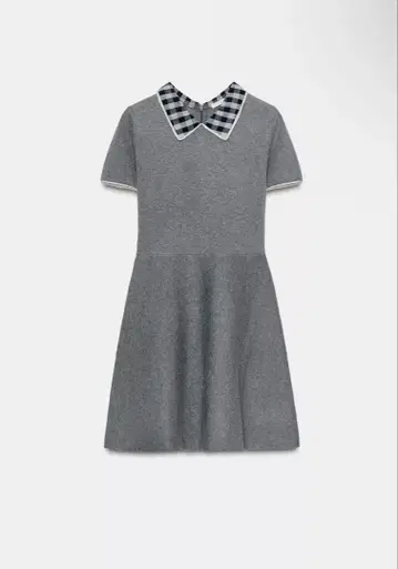 ZARA 콤비 옷깃 원피스 그레이