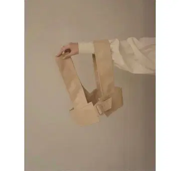 eaphi 페이크 레더 벨트 뷔스티에 베이지