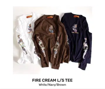 left alone 레프트 얼론 FIRE CREAM L/S TEE