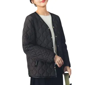 새상품급 Andemiu 안데뮤 에어 서멀 퀼팅 블루종 블랙